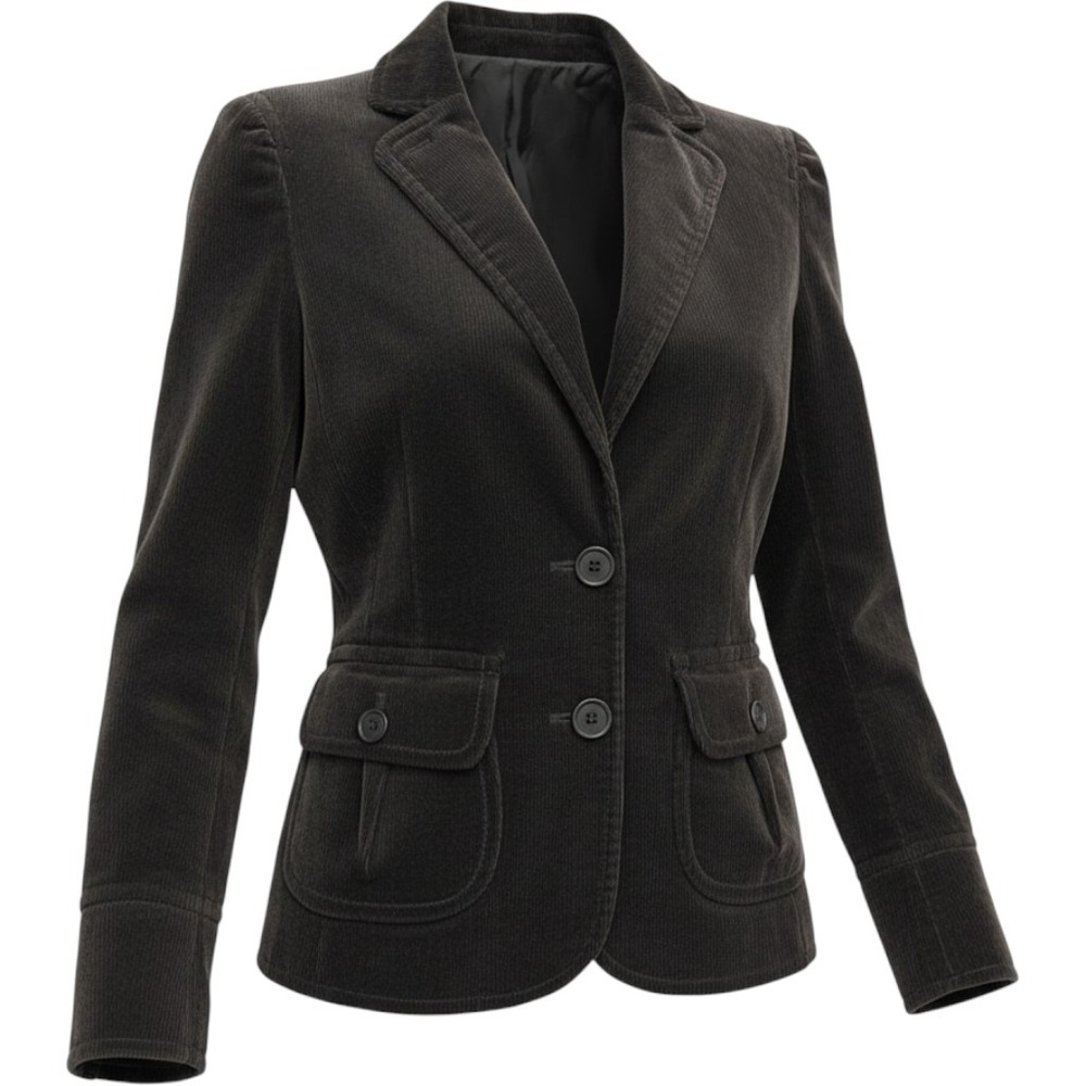 White House Black Market Brown Corduroy Blazer Jacket Size 2 RN 111459